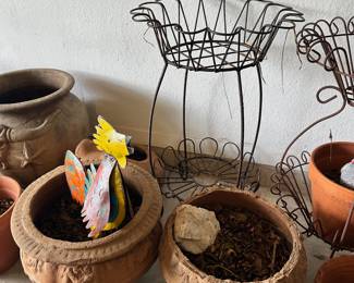 Misc. Yard Art, Pots and Plant stands