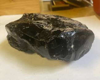 6" Obsidian, Black Volcanic Glass 