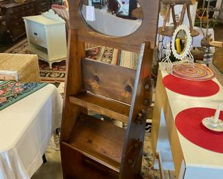 58" Pegged Handmade Mirrored Shelf, ADORABLE!