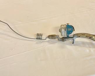 c.1940's Stub Caster 23" Metal Fishing Rod with a Lawrence 405 Reel