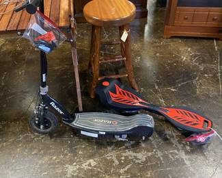 RAZOR Electric Lighted Scooter and Electric RIP STICK with Lights (Both work and in excellent condition, like NEW!)
