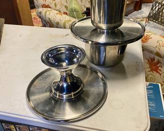 Stainless Steel Cake Plates and Bowls