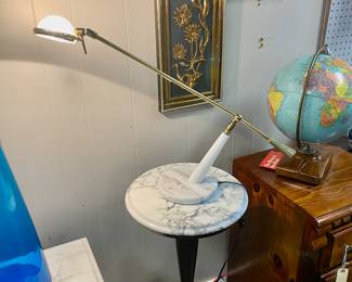 c.1960's Underwriters Laboratories by Lite Source, Adjustable Brass Lamp with Marble Base (valued at $1,100-$1,895)