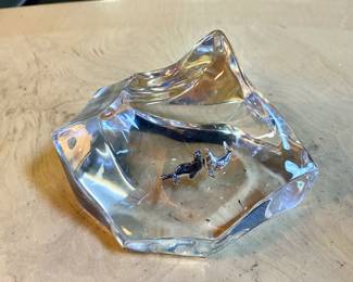 Several JAMES CARPENTER Sterling and Crystal 6" Sculptures, c.1987-89, Signed