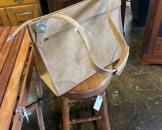 Vtg HARTMANN HALSTON Suede Leather Tote (Never Used)