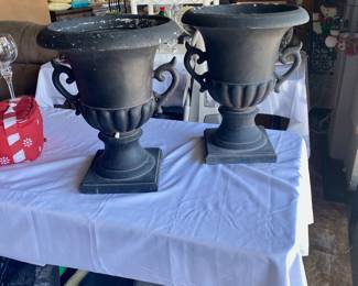 Black Indoor/Outdoor Urns 