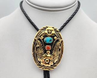 Trio of Bolo Ties - Sterling Silver with Gold Plate