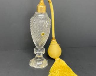 Vintage Marcel Franck Clear Glass Atomizer Perfume Bottle Made in France