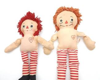 Vintage Raggedy Ann & Andy Dolls - One Wind Up Doll