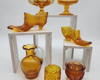 Amber Glass Collection - Viking - L.G. Wright - Fenton