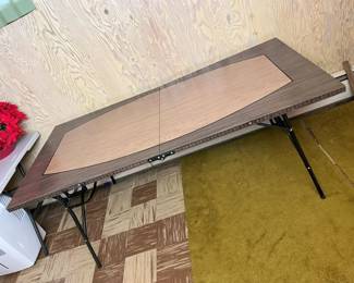 16 Vintage Metal Folding Table Expanded X3min