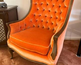 16 Vintage ButtonBack Velour Armchairmin