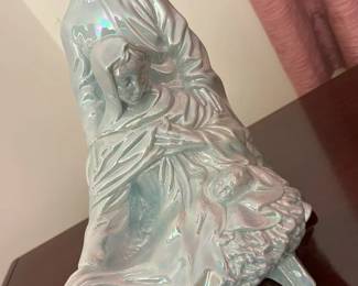 16 Vintage Jesus Mary Joseph Iridescent Ceramicmin