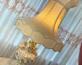 16 Large Capodimonte Porcelain Cherub Table Lamp X2min