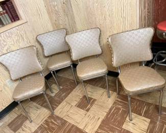 16 Vintage Vinyl Dinette Chair Setmin