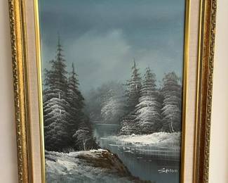 16 Vintage Simon Winter Landscape Oil min
