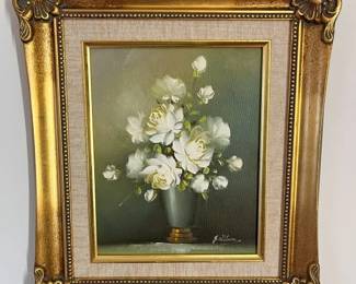 16 Vintage J. Wilson Floral Painting min