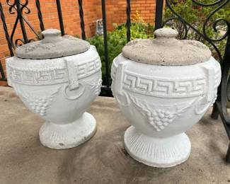 16 Grecian Cement Patio Urns X3min
