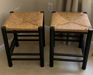 Rush seating stools 