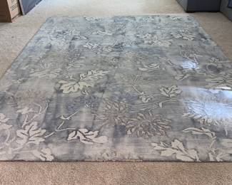 8X11 Steel Gray Wool Rug. 