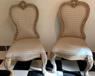 Set of 2 French Style Chairs. 