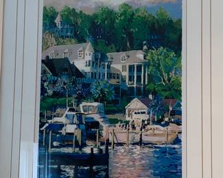 Island View from Docks, Joe Cilluffo Signed Print 
