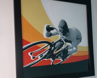 “SpeedDemon” cyclist with colt swoosh. Print 