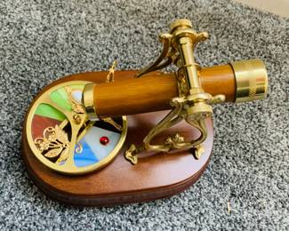 Copper & Wood Kaleidoscope and wind up music box