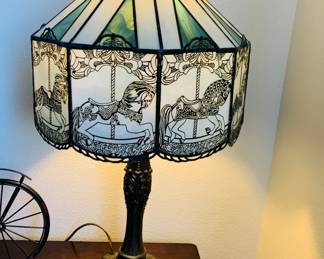 Carousel Horse Stained Glass Lamp