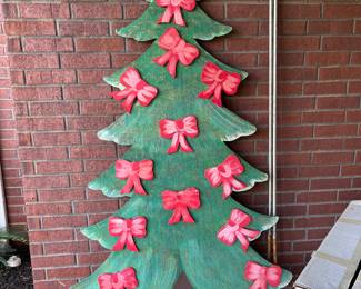 Outdoor Wooden Christmas Tree Decor 