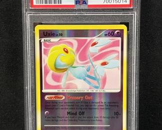 2007 Diamond & Pearl Uxie Rev. Foil PSA 8