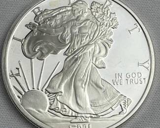 1oz 999 Walking Liberty Style Round