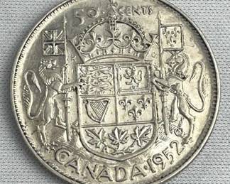 1952 Canada 50 Cent .800 Silver