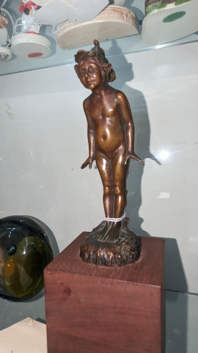 EDWARD HENRY BERGE
American, (1876-1924)
Wild Flower
bronze
signed and dated illegibly "Berge," inscribed