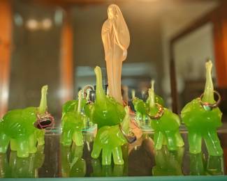 Vintage Jade Elephants!