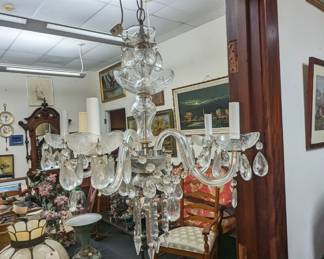 One of several chandeliers. There is also a large matching pair.