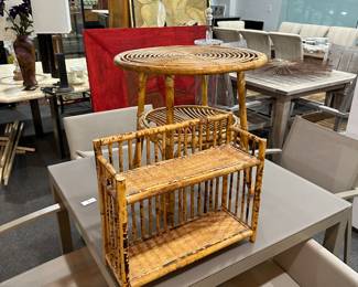 Bamboo Shelf & Side Table