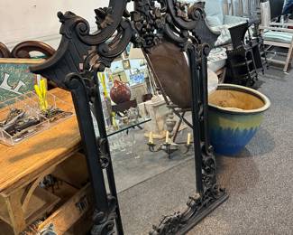 Large Carved Wood Mirror