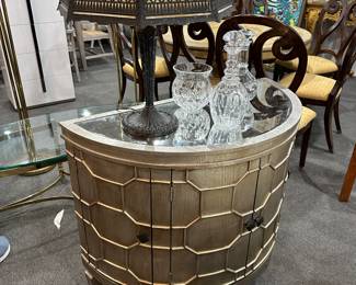 Half Moon Mirror Top Cabinet