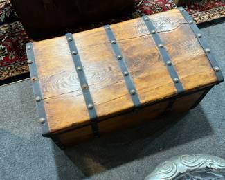 Wood Metal Hardware Chest