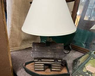 Log Cabin Lamp
