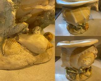 Large Resin Conk Shell Container