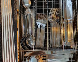48 pc Vintage Libby Stainless Flatware Set