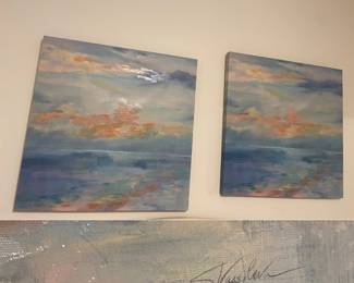 Pair Trademark Fine Art 'June Morning by the Sea' Canvas Art by Silvia Vassileva 18×18