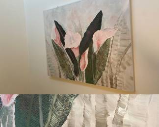 Original Large Signed Sean Painting on Canvas