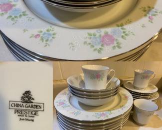 China Garden Prestige, Jian Shiang, Silver Trim-5 pc Place Setting-Service for 4 with 3 Extra Dinner Plates
GRANNY SHEIK