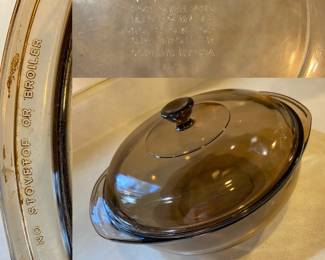 D-7 Brown/Amber 2Liter Covered Pyrex