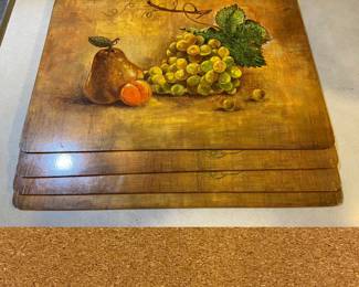 Set of 4 Vintage Fruit Pattern Cork
Backed Placemats