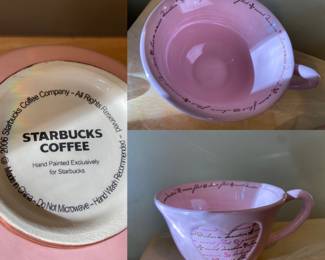 2006 Starbucks Pink Coffee Cup with Heart