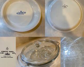 P-309 Corning Ware Blue Cornflower USA Pie Plate 9x1-1/4